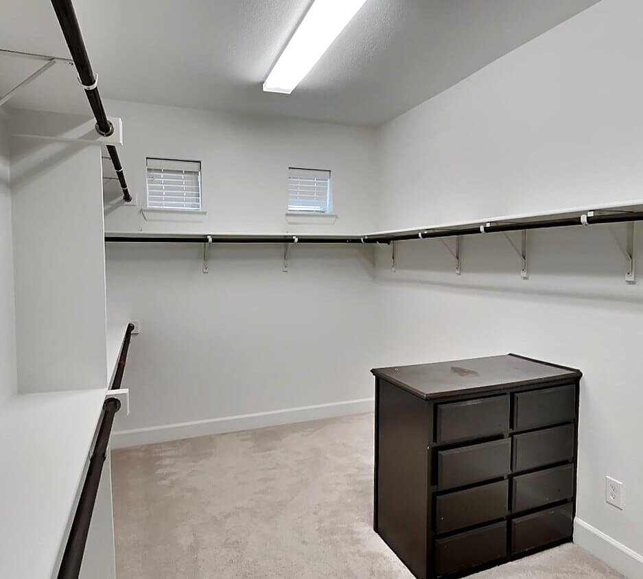 Expansive walk-in closet